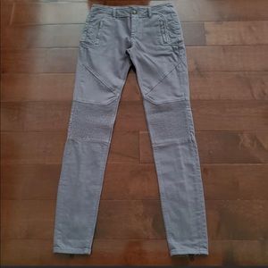 Marissa Webb Jomila Cotton Canvas Moto Pants Sz 27